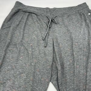 Cozy Gray Drawstring Lounge Pants with Gold Star Detail